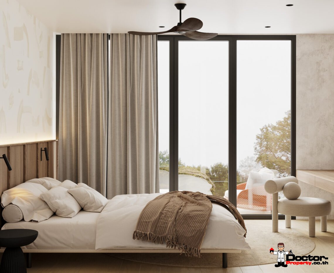 3 Bedroom Pool Villa with Partial Sea View in Plai Laem, Koh Samui – For Sale